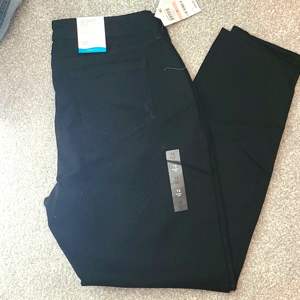 Style & Co. Curvy Skinny Black Jeans